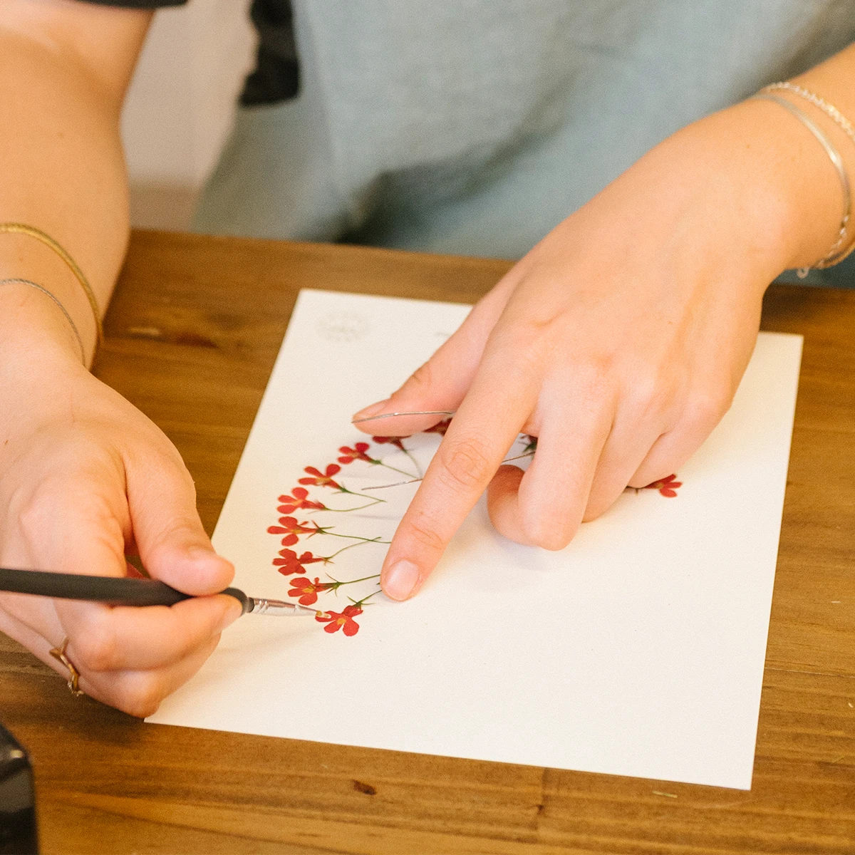 lucie fait un herbier