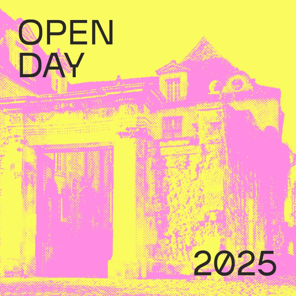 picture of the house in altered in pink and yellow